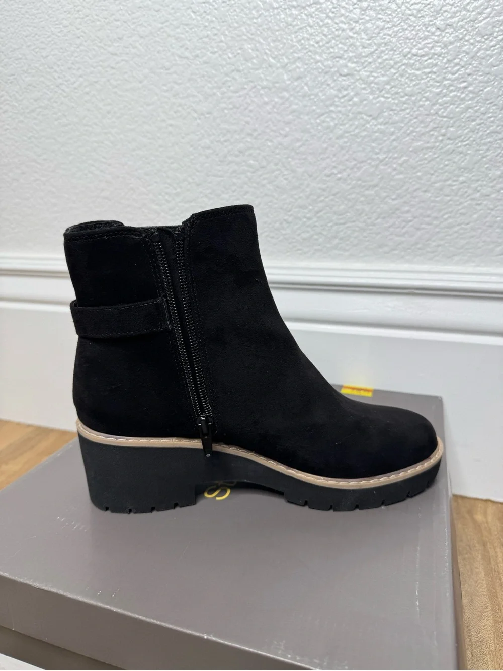 NWT Women’s Style& Co Black Ankle Boots with Buckle